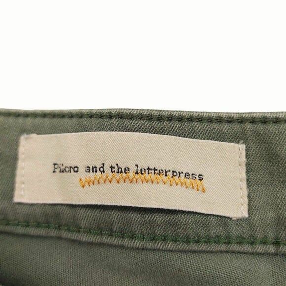 Anthropologie Pilcro Womens Jeans 25 Green Fit Ankle Slim Straight Stretch Denim - Picture 9 of 11